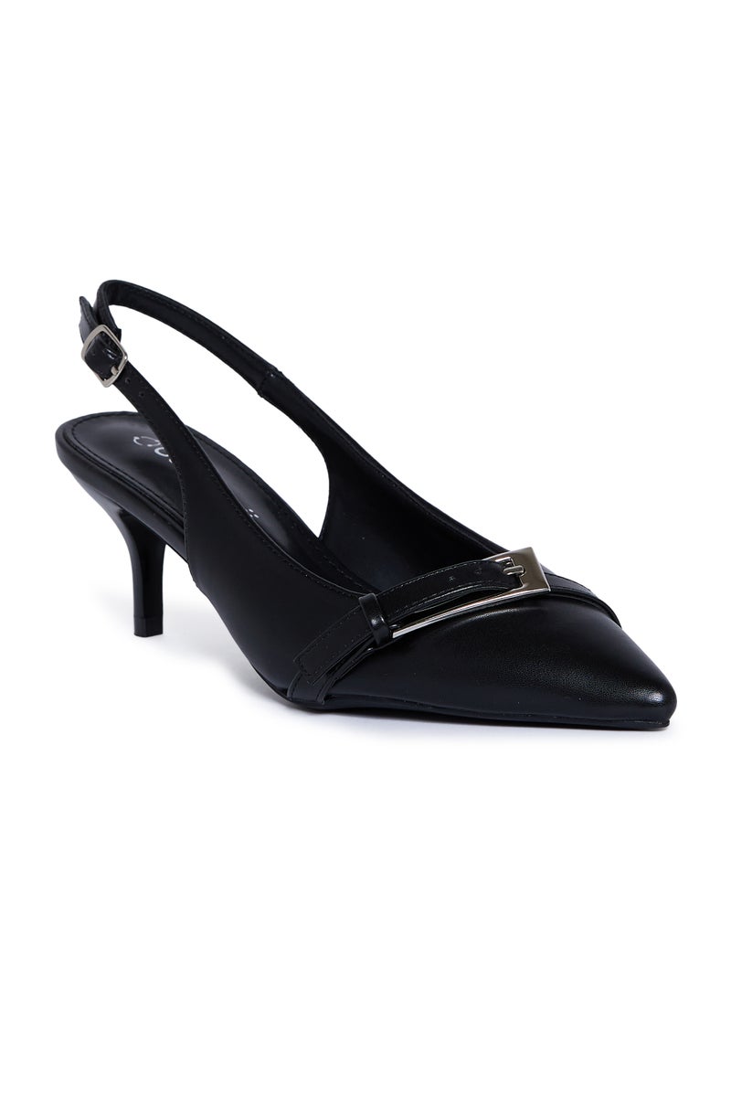 جيومني بغل الكعب المتوسط للنساء – كعب أنيق بدون ظهر للمكتب، للحفلات والملابس اليومية - Image 1